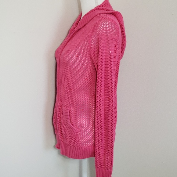 Quacker Factory Pink Summer Zip-up Cardigan - Picture 4 of 6